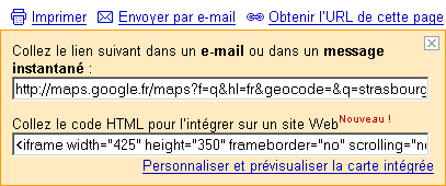 Google Maps - Carte sur votre site/blog