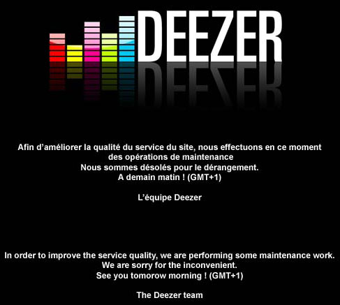 Deezer - Maintenance