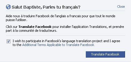 Traduire Facebook en Français