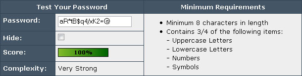 The Password Meter