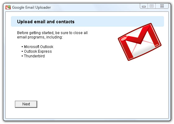 Google Email Uploader